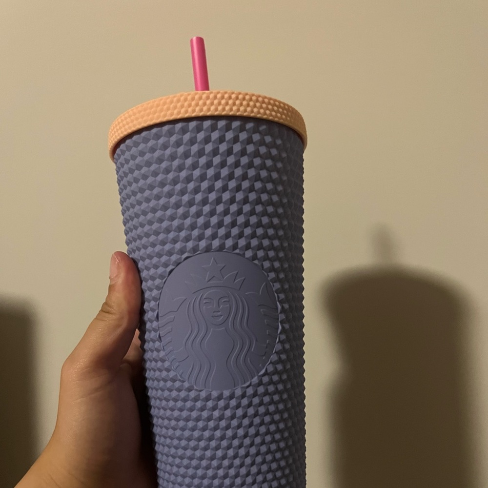 Purple and Pink Matte Starbucks Studded Tumbler